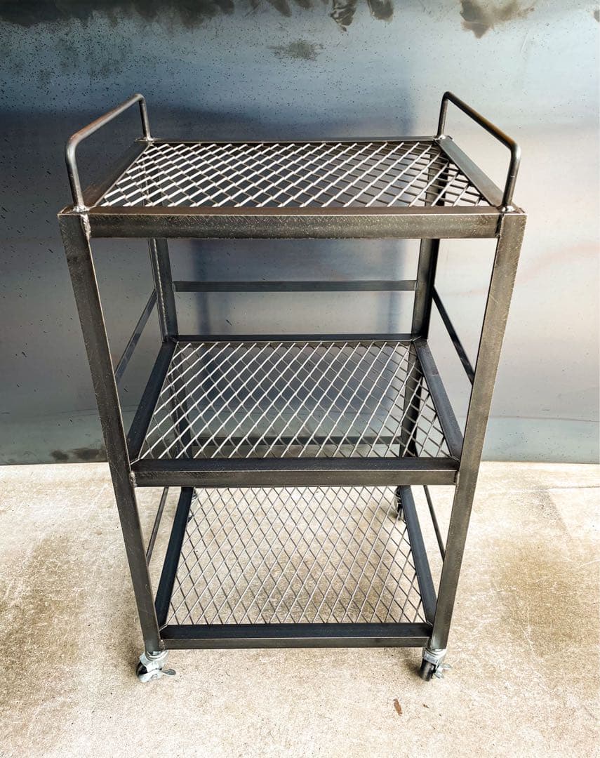 アイアンキッチンワゴンC キャスター付　キッチンカート　アイアン家具