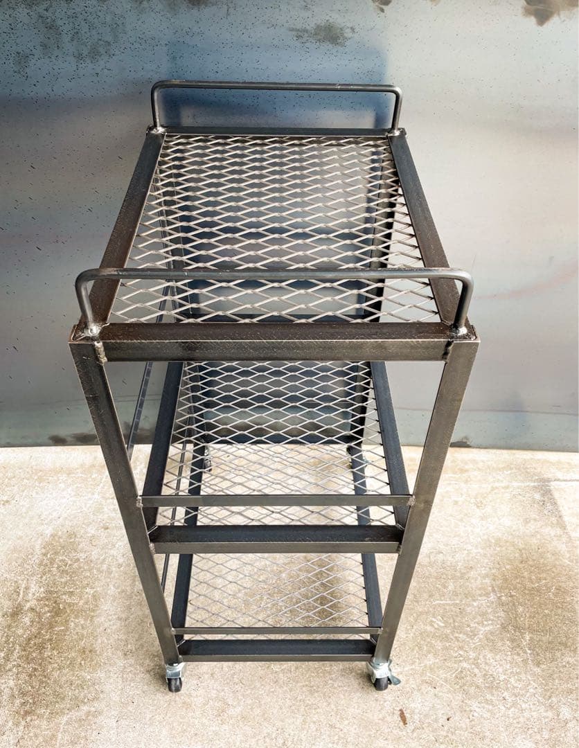 アイアンキッチンワゴンC キャスター付　キッチンカート　アイアン家具