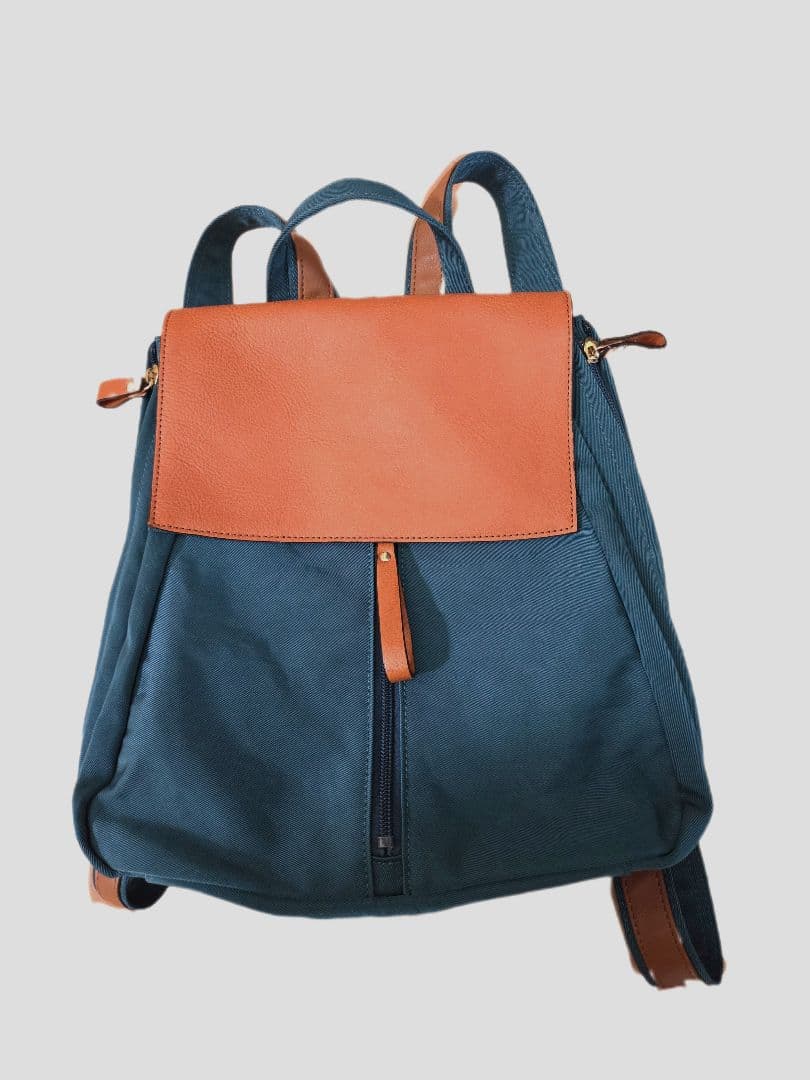 【美品】豊岡鞄 牛革使い リュック バックパック