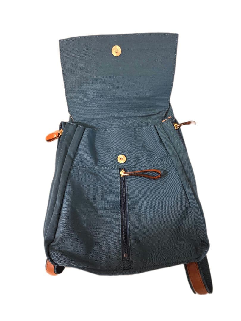 【美品】豊岡鞄 牛革使い リュック バックパック