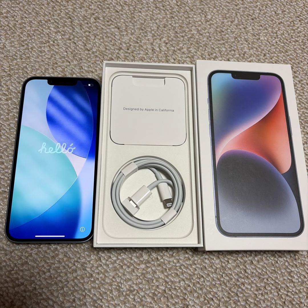 iPhone14 256GB ブルー SIMフリー 初期化済