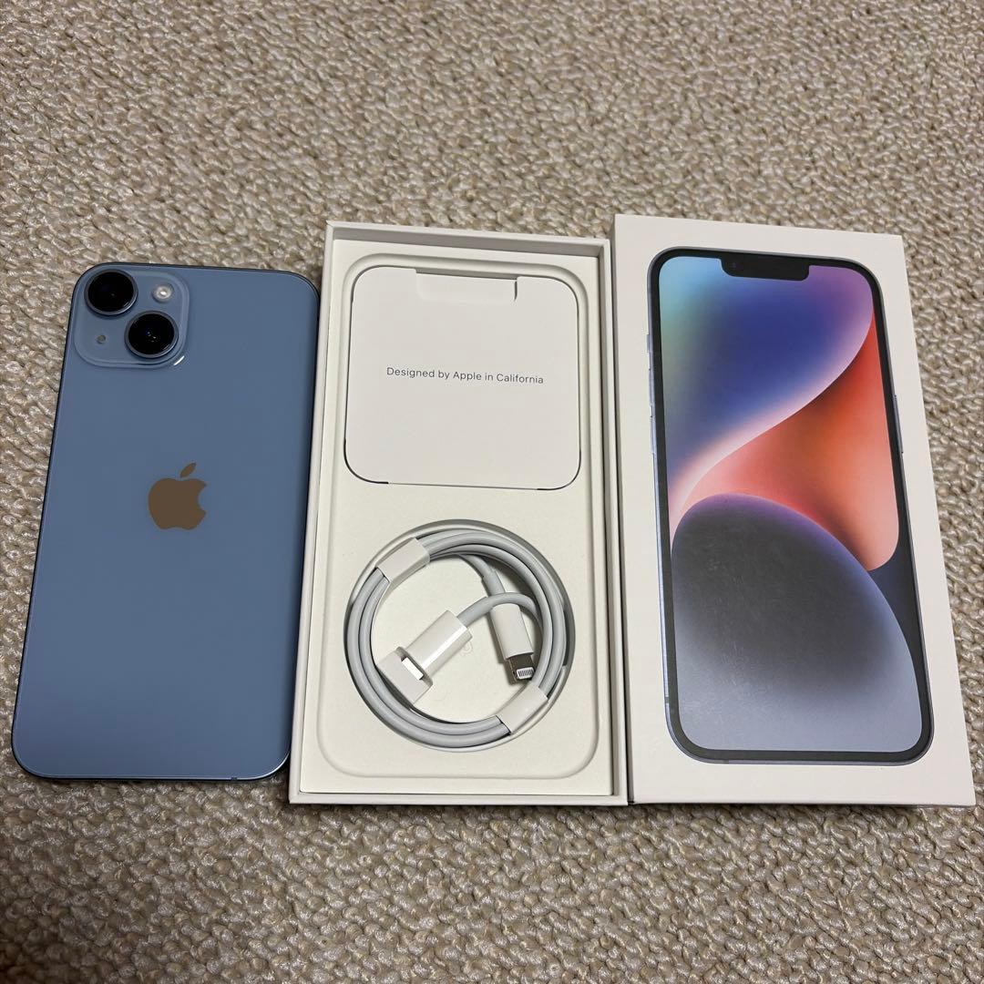 iPhone14 256GB ブルー SIMフリー 初期化済