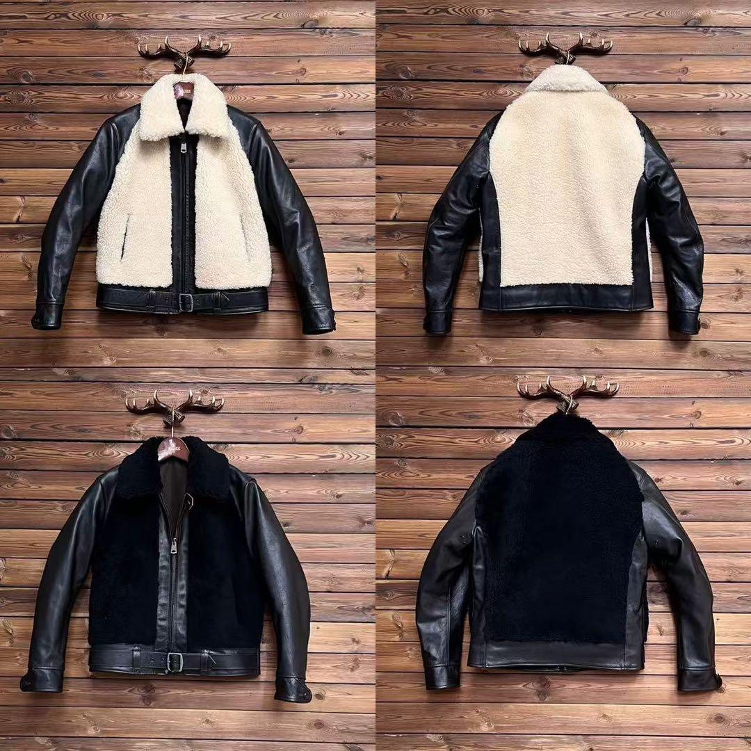 在庫処分 グリズリージャケット　熊ジャン　茶芯ホースハイド　レザージャケット L