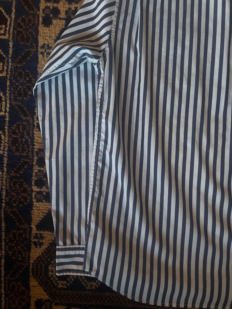 希少 美品 GOODENOUGH BACK LOGO STRIPE SHIRTS