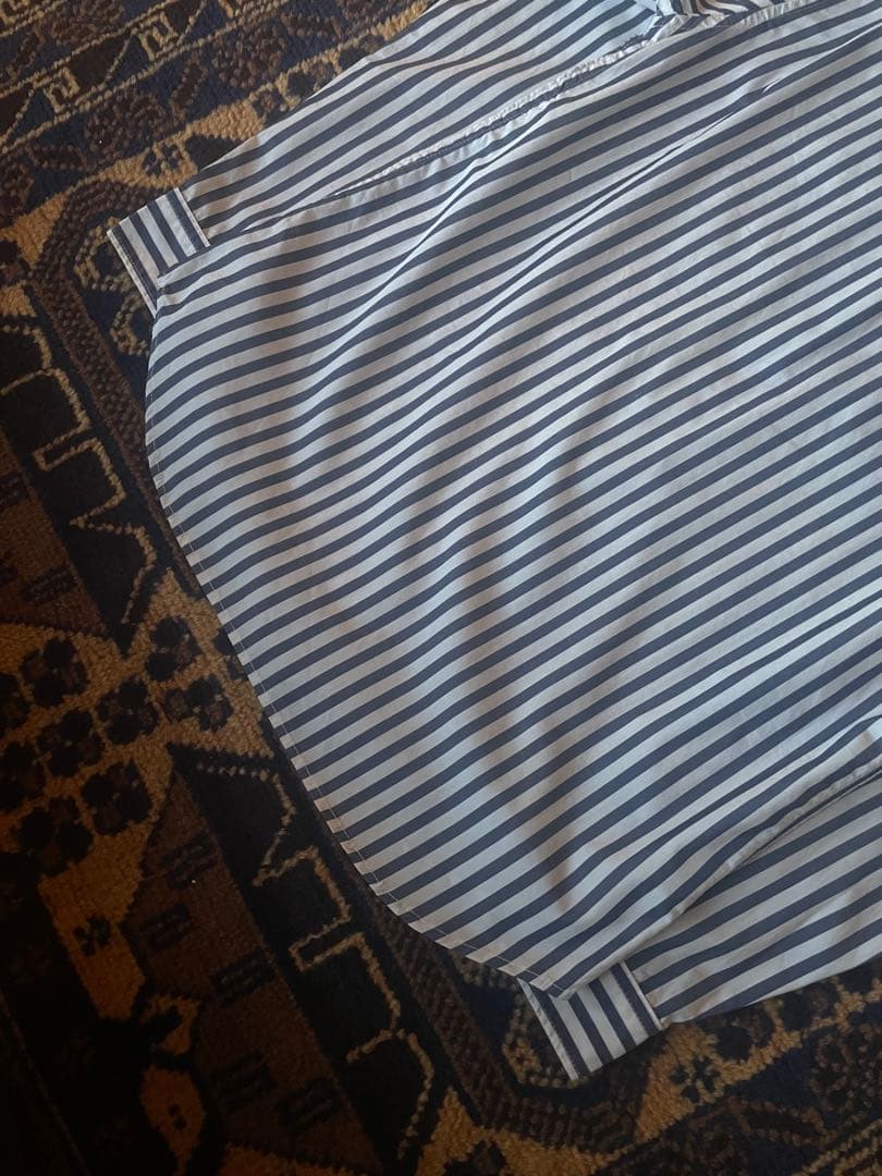 希少 美品 GOODENOUGH BACK LOGO STRIPE SHIRTS