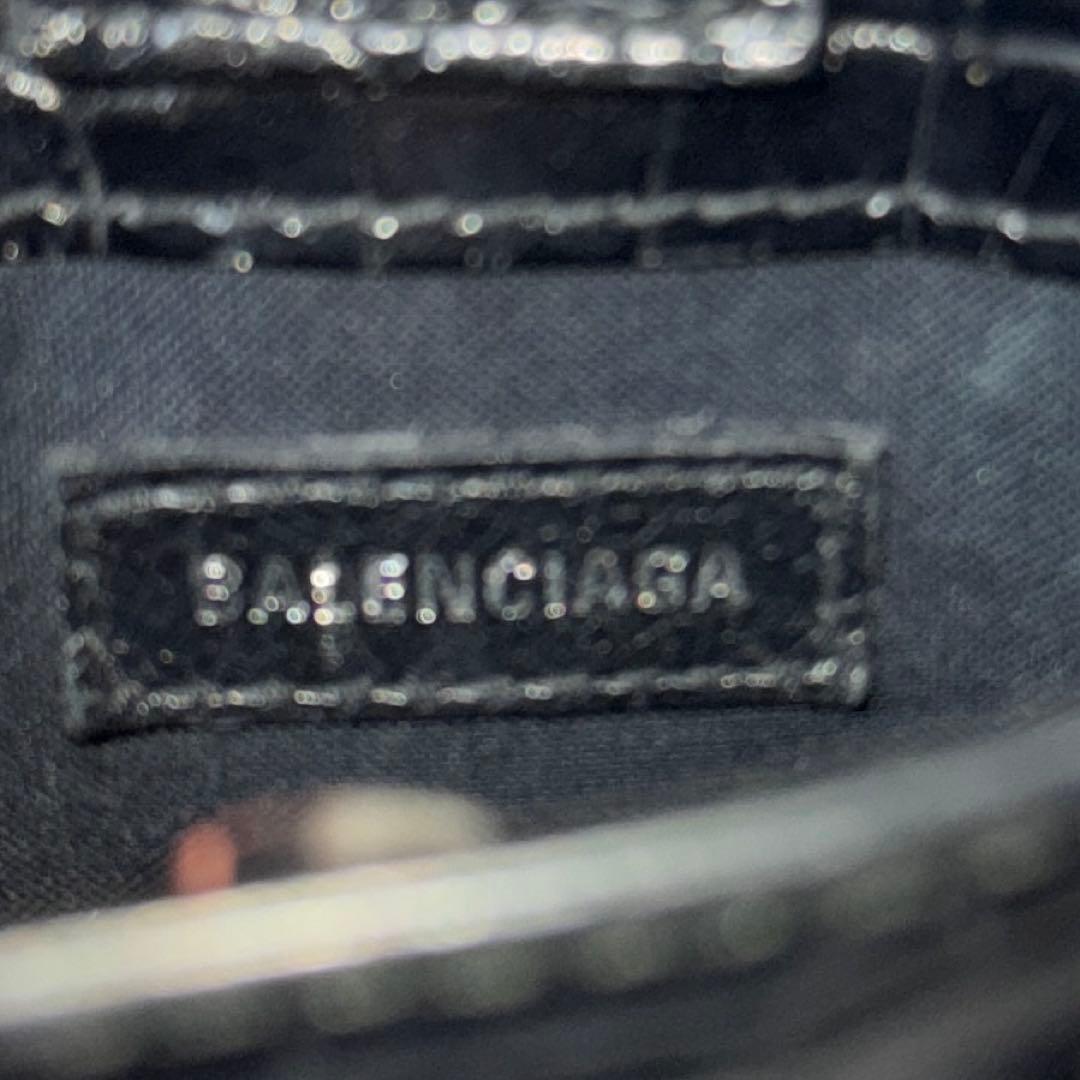 BALENCIAGA バレンシアガ　ショルダーバック　クロコ　本革
