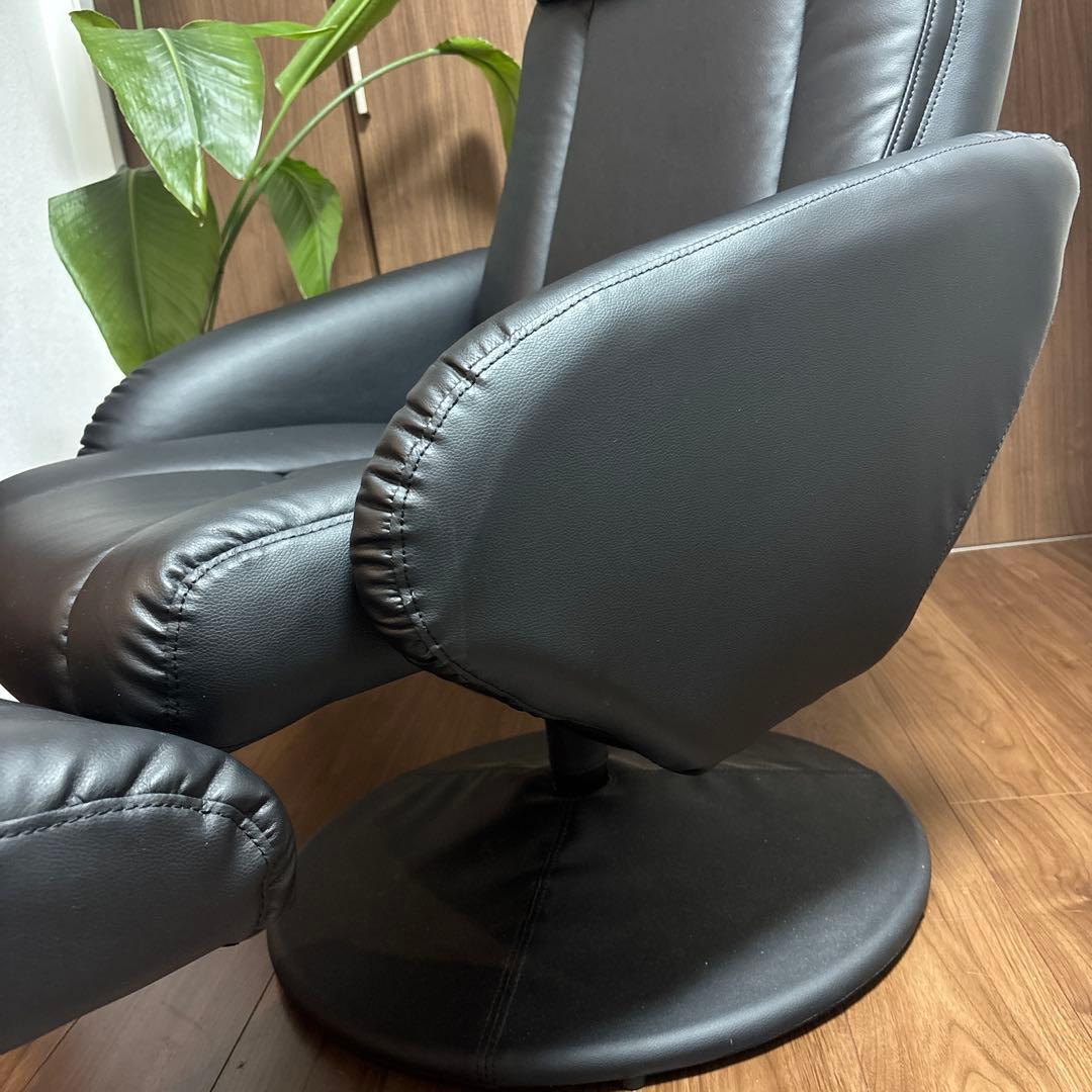 クリスマスセール！黒いリクライニングチェア　1人掛けソファ