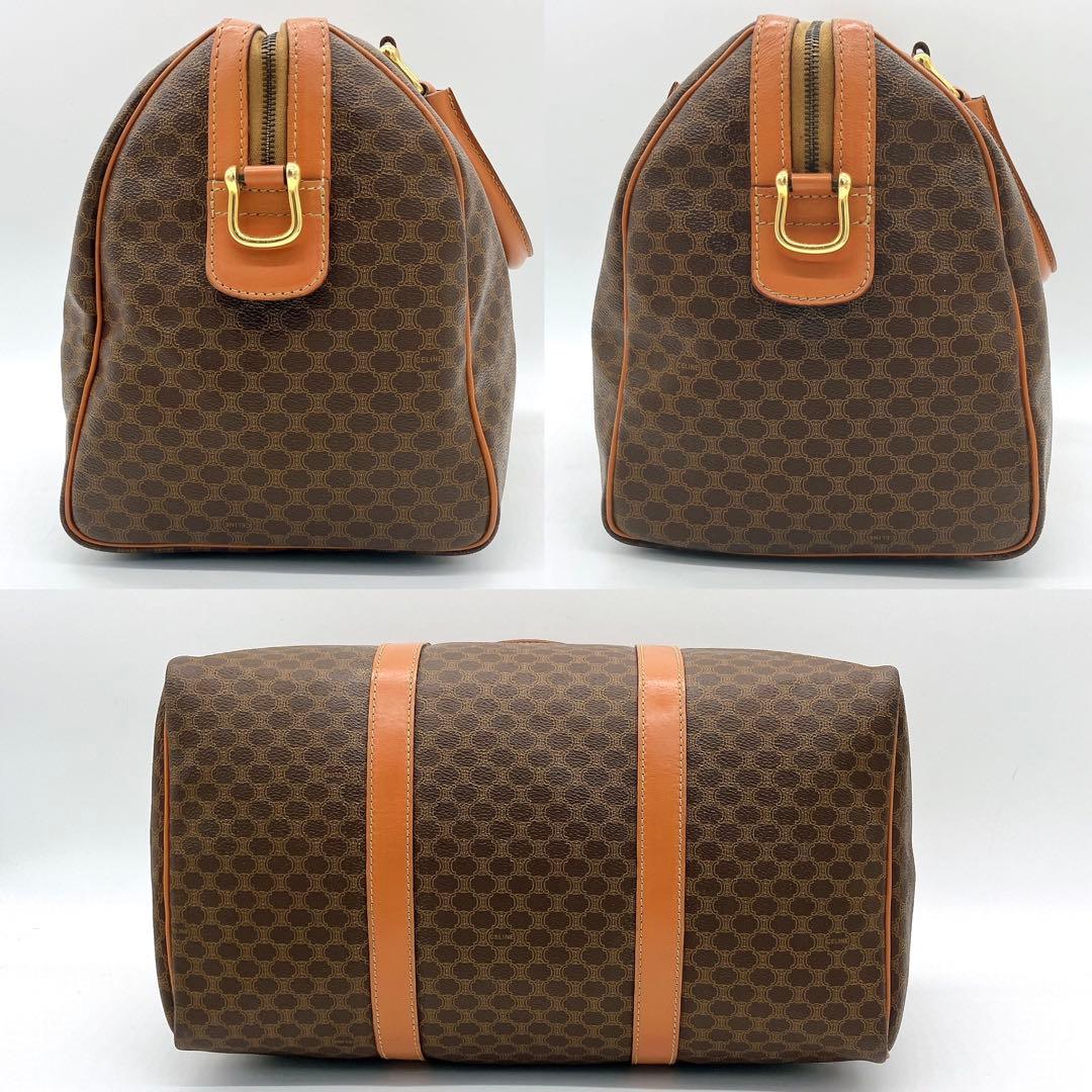 【CELINE】2wayバッグ　ボストンバッグ　マカダム柄　ゴールド金具　PVC