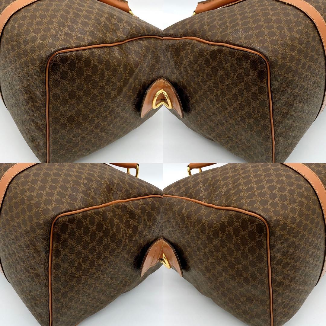 【CELINE】2wayバッグ　ボストンバッグ　マカダム柄　ゴールド金具　PVC