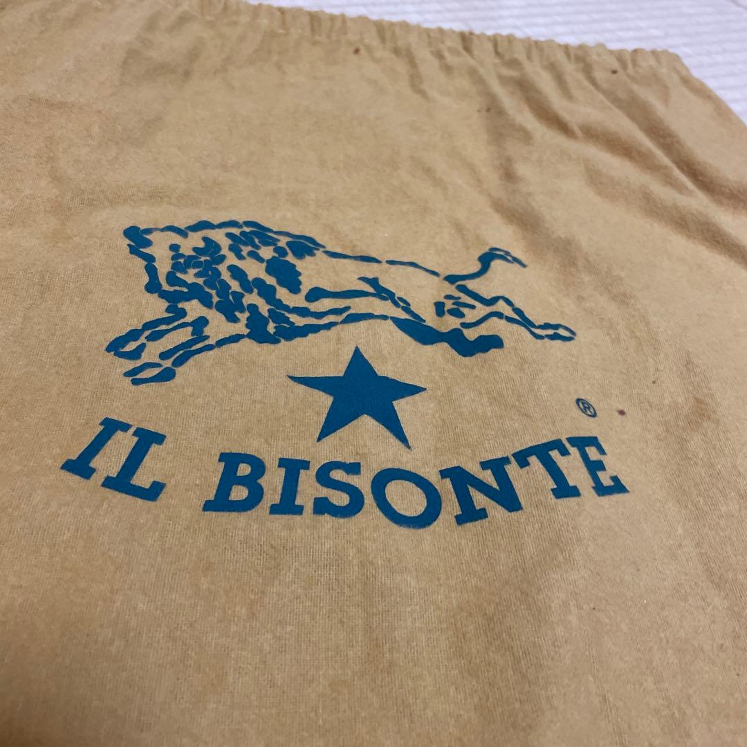 IL BISONTE ブラウンレザーショルダーバッグ