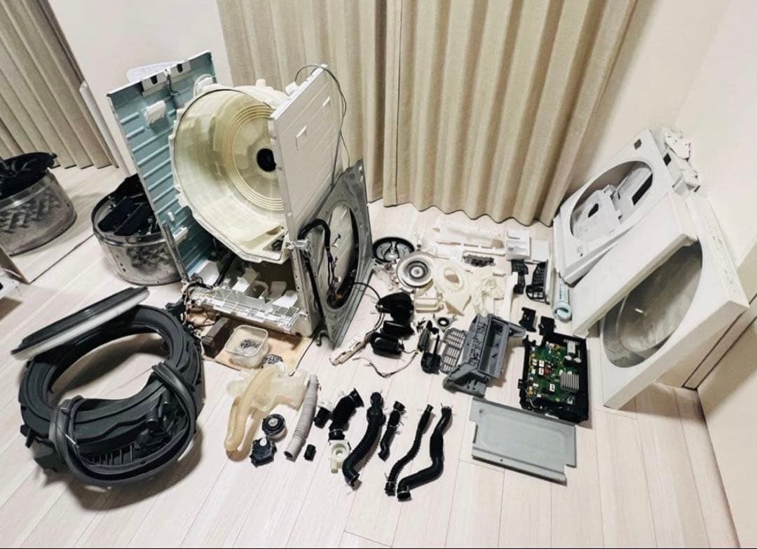 【分解洗浄済・Vベルト新品】Panasonicドラム式洗濯機NA-VG710L左