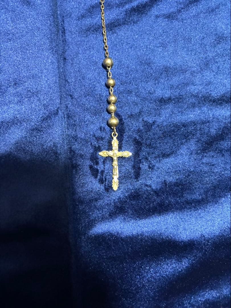 DOLCE&GABBANA ロザリオ シルバー クロス ネックレス 十字架
