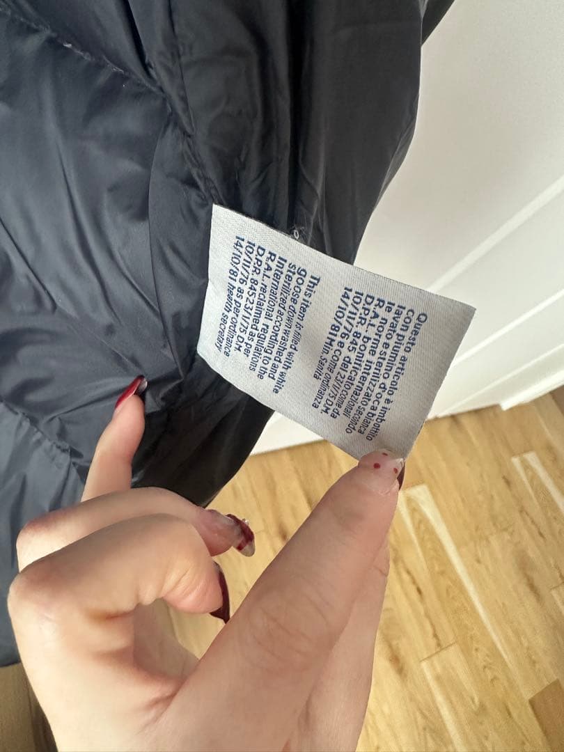 ロングブラックダウンジャケット　サイズ1