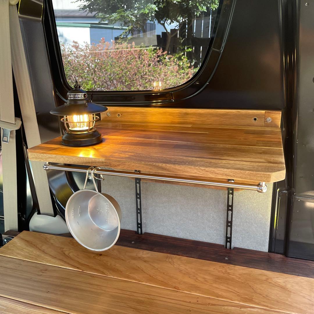 エブリイバン(DA17V)「手作り収納式サイドテーブル」 No.2