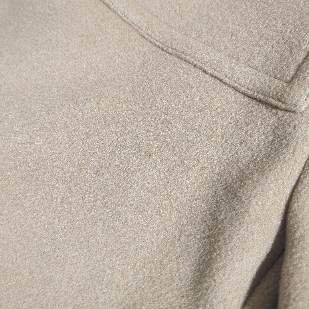 HYKE ダッフルコート ロゴ入りトグル ロングコート グレージュ