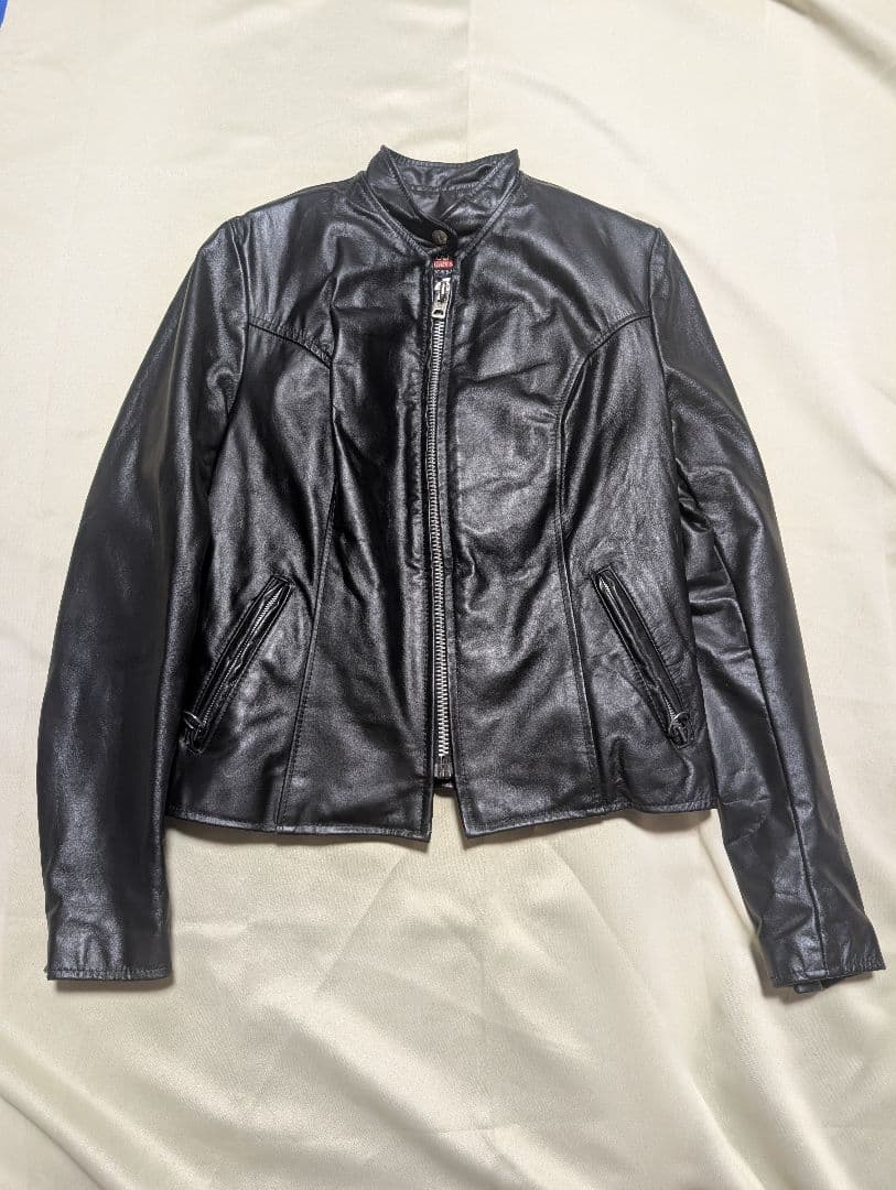 BROOKS ブラックレザーシングルライダースジャケット ヴィンテージ BUCO