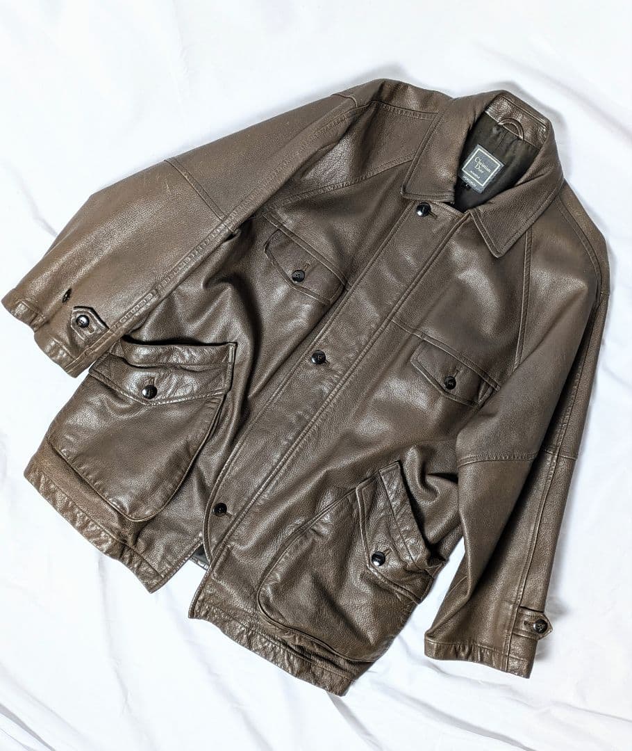 DEADSTOCK 1990s DIOR ビッグポケットレザージャケットコート