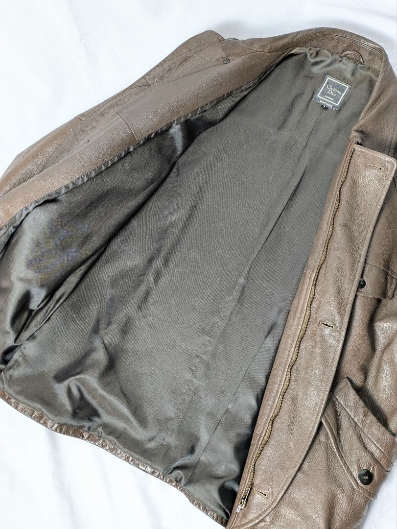 DEADSTOCK 1990s DIOR ビッグポケットレザージャケットコート