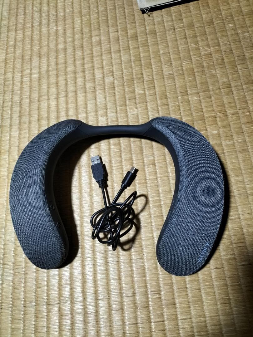 SONY ネックスピーカー グレー USBケーブル付き