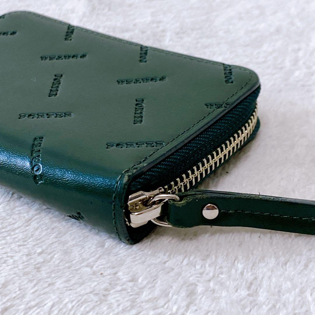美品　PORTER ポーター　エンチェイス　&カードケース　グリーン　現行