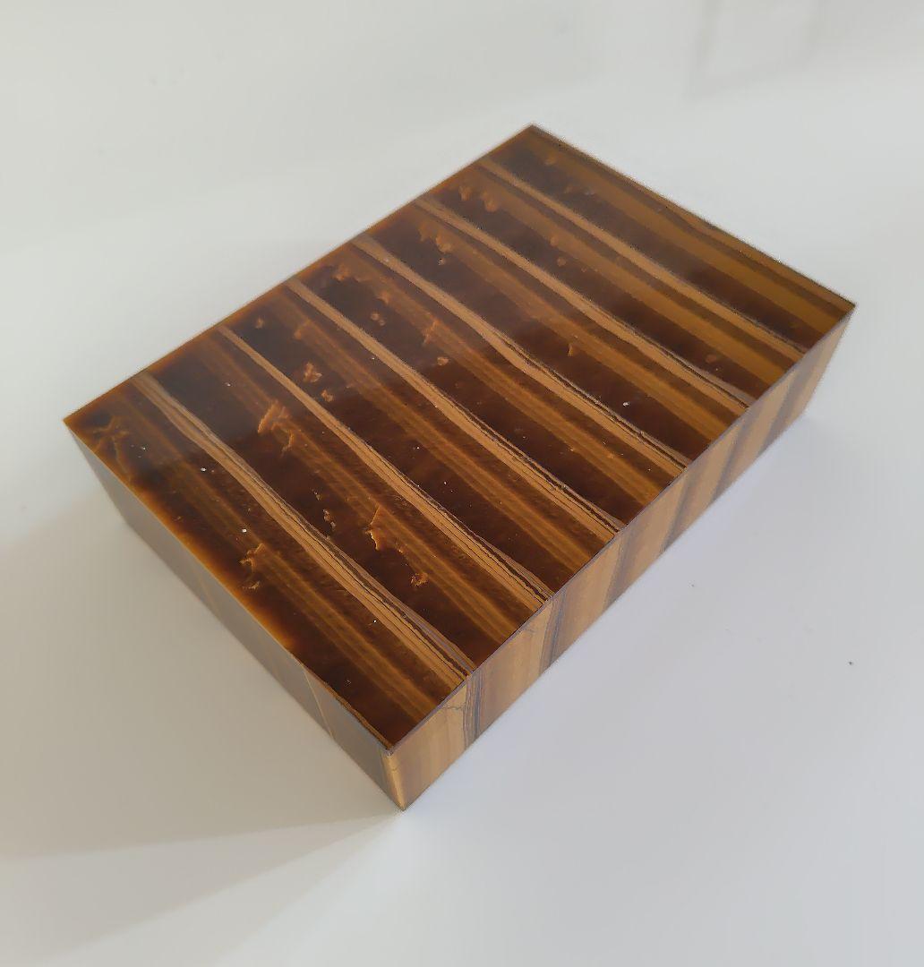 希少なタイガーアイ、虎目石の小筥