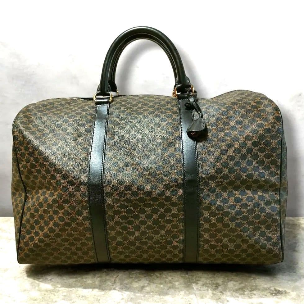 ✨極美品 CELINE セリーヌ 黒マカダム ボストンバッグ 大容量 付属品完備