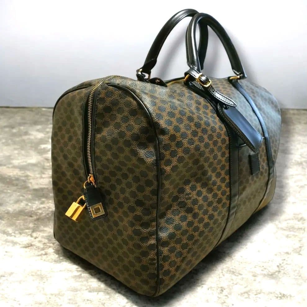 ✨極美品 CELINE セリーヌ 黒マカダム ボストンバッグ 大容量 付属品完備