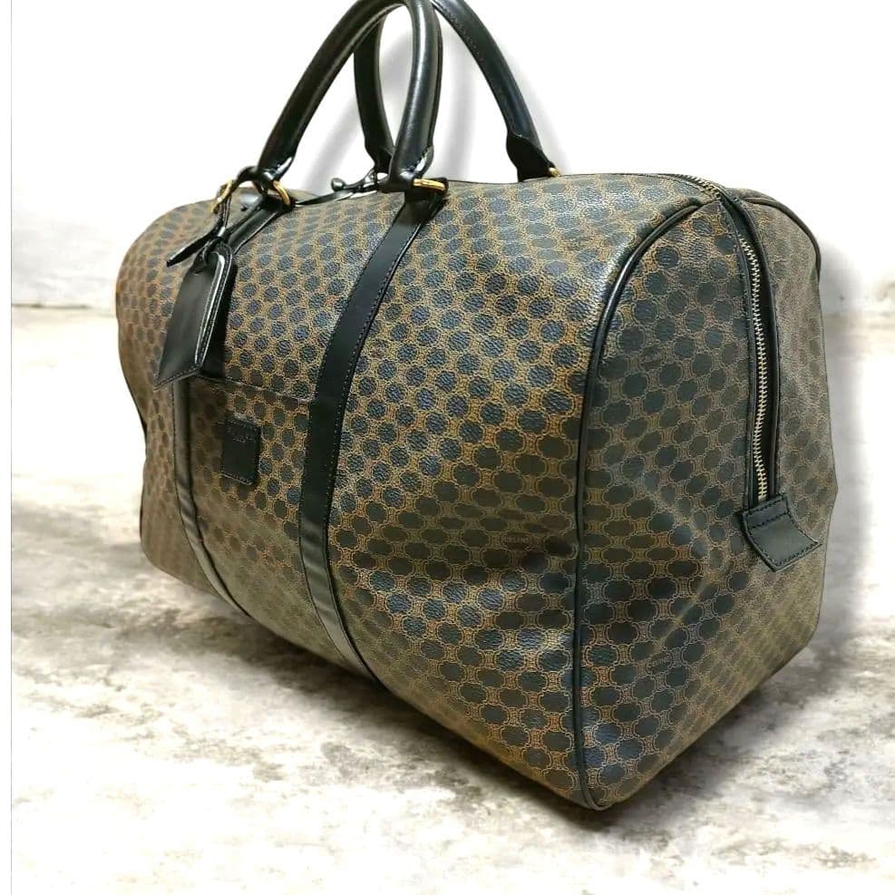 ✨極美品 CELINE セリーヌ 黒マカダム ボストンバッグ 大容量 付属品完備