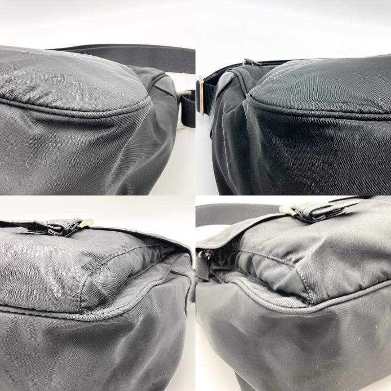 美品 カード付　プラダ　メッセンジャー バッグ　三角ロゴ　ブラック