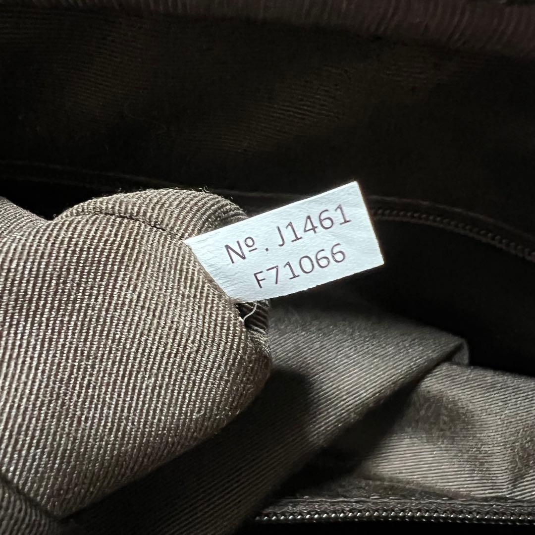 【良品】COACH コーチ ビジネスバッグ ネイビー×ブラウン 71066