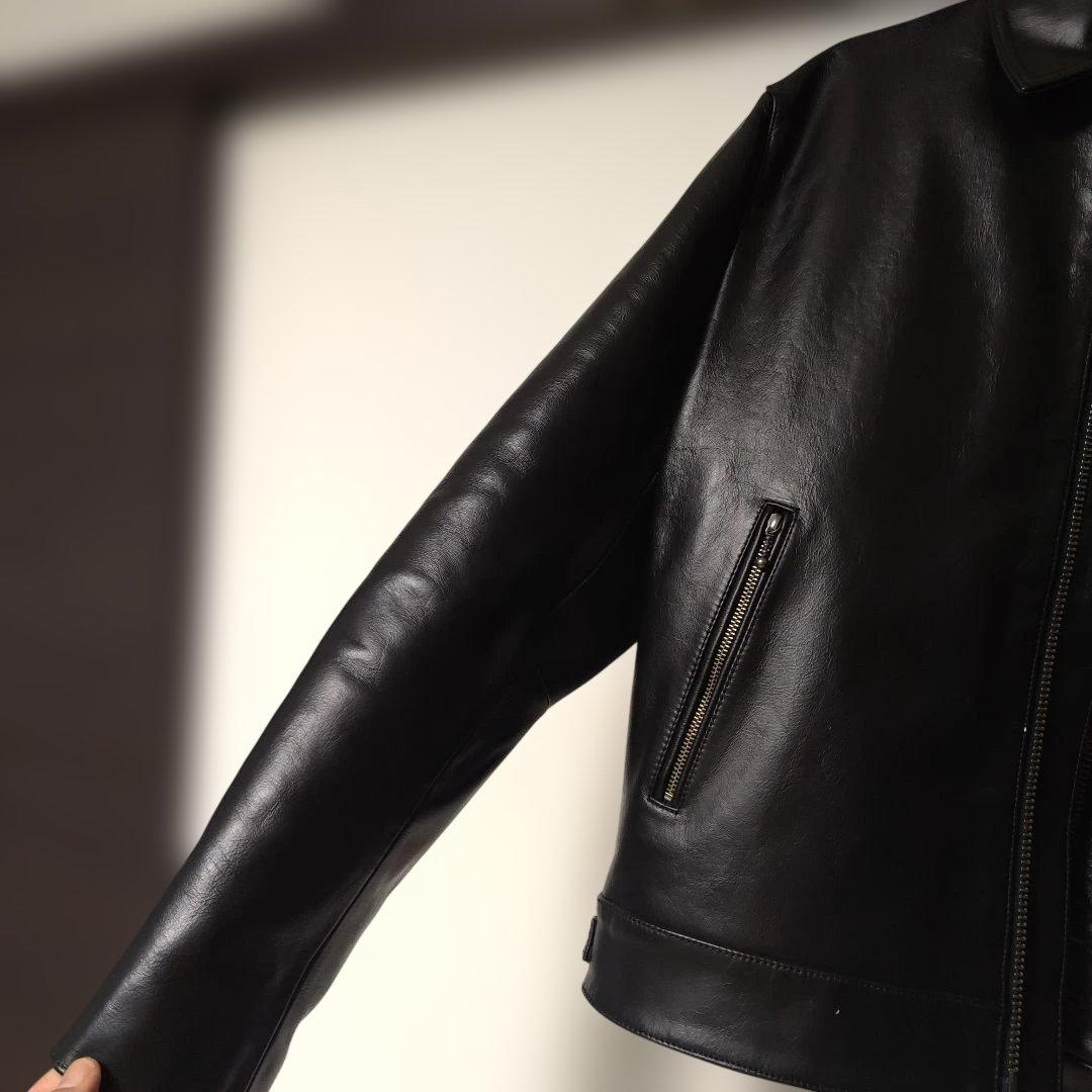 Nudie Jeans Co. ブラック シングルライダースジャケット M