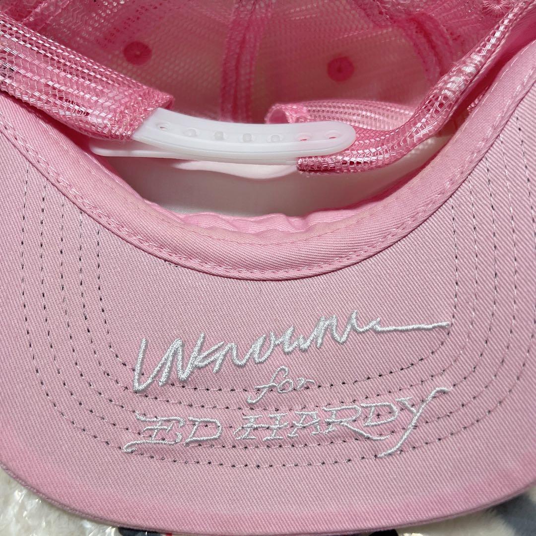 supplier unknown london ピンクメッシュcap