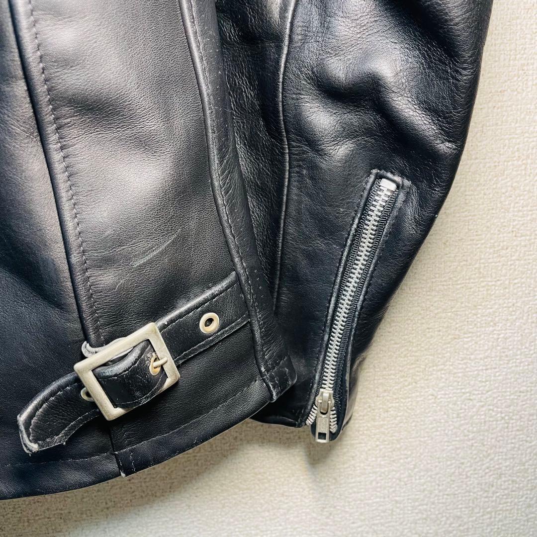 Schott ショット 642系 シングルライダース USA製 ボア 黒 36