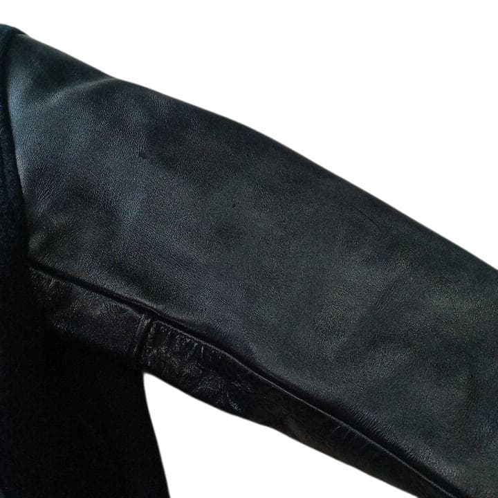 東洋 CLOVER LEAF クローバーリーフ 袖革 スタジャン 黑