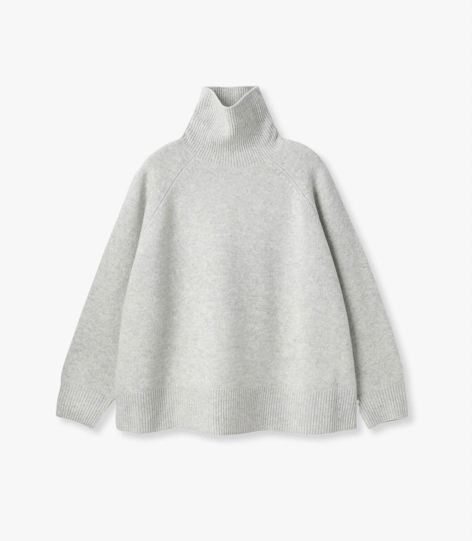 ebureミドルゲージカシミヤタートルセーター