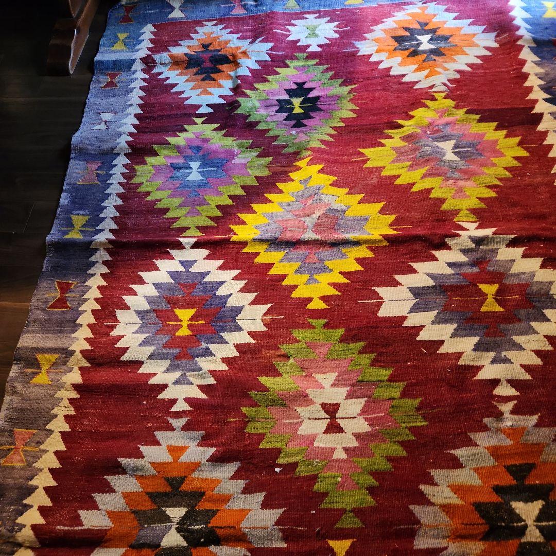 SALE♥️1950年代 トルコ手織り オールドキリム