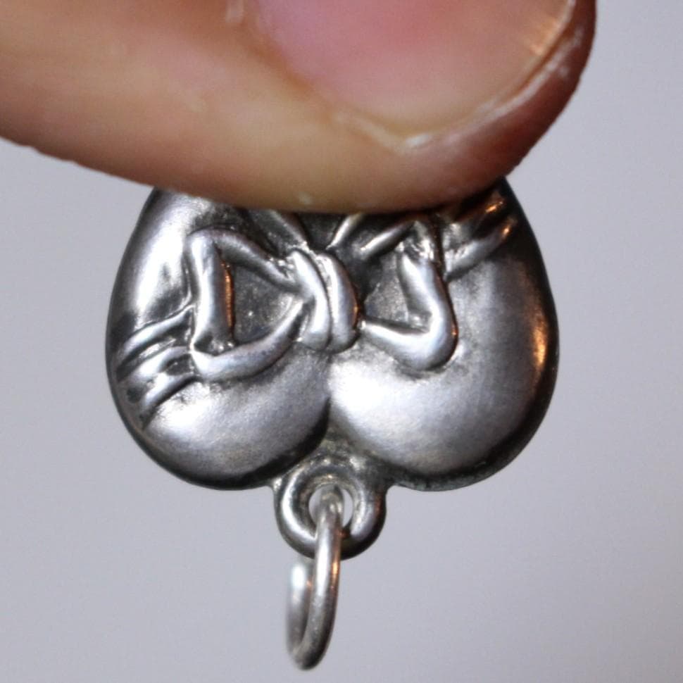 30s　スウィートハートジュエリー　パフィハート　スターリングシルバー　リボン