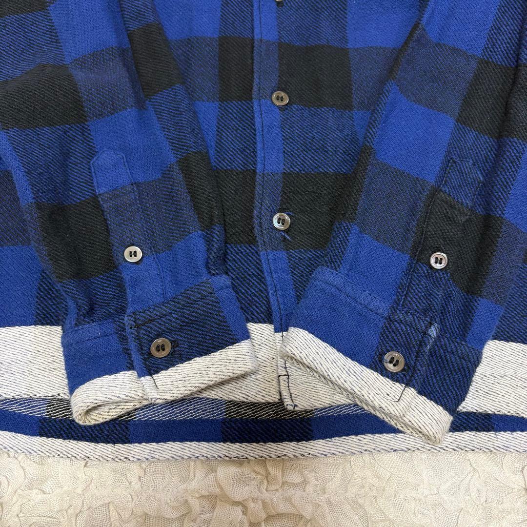 GOODENOUGH ブロックチェックネルシャツ ラインネル