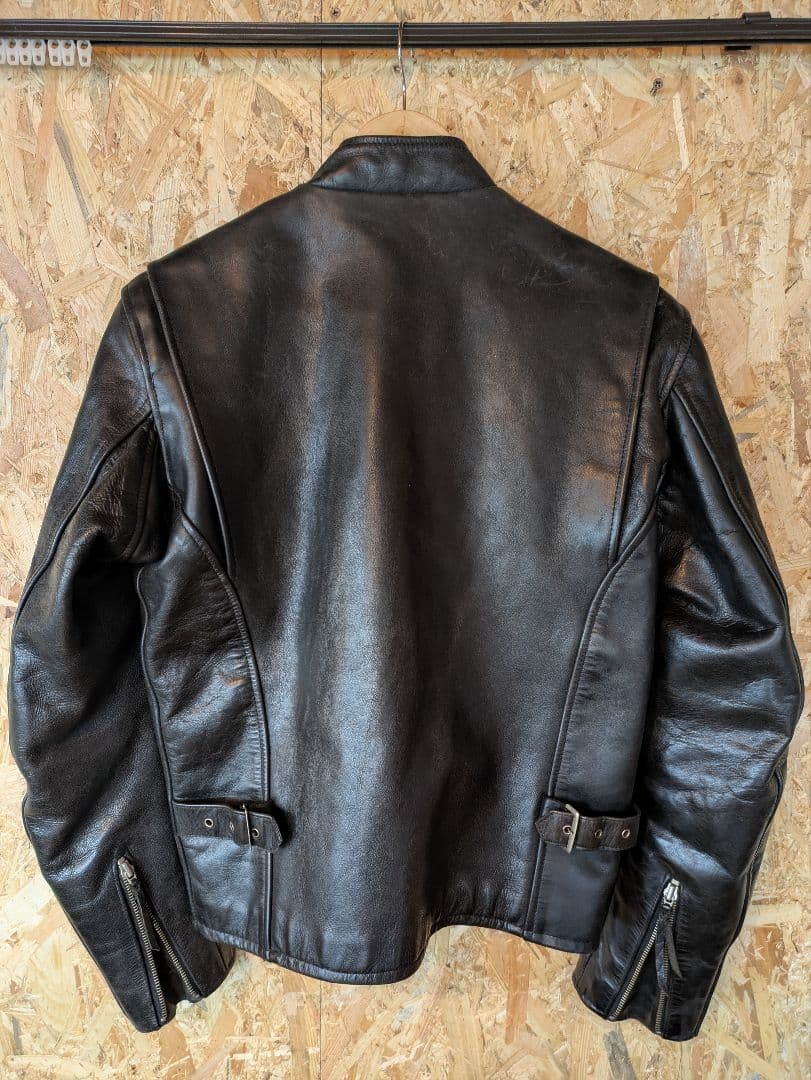 『インデアン』シングルライダースジャケット ブラック Sサイズ相当