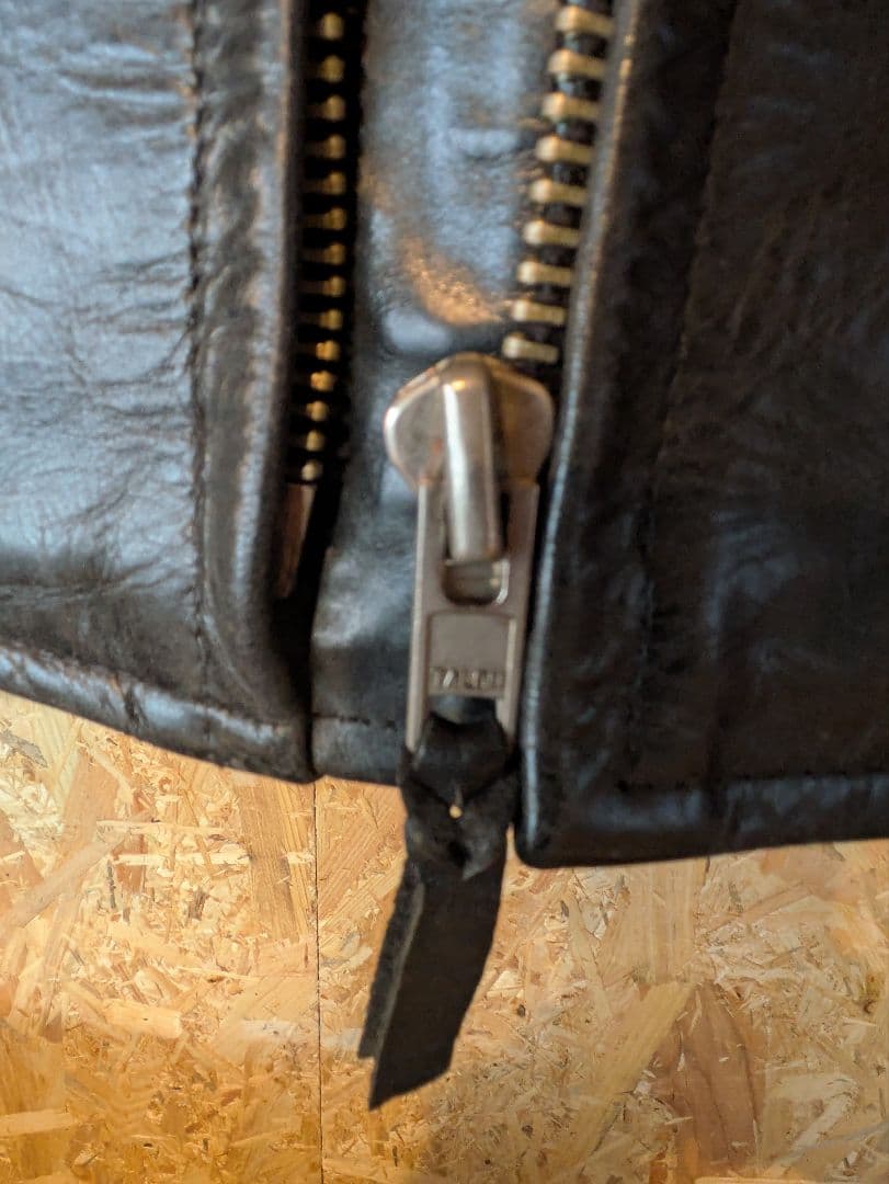 『インデアン』シングルライダースジャケット ブラック Sサイズ相当