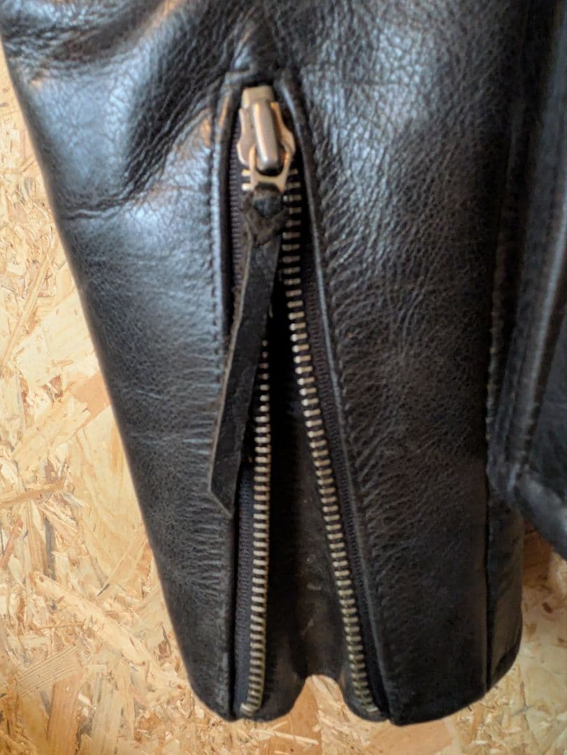 『インデアン』シングルライダースジャケット ブラック Sサイズ相当