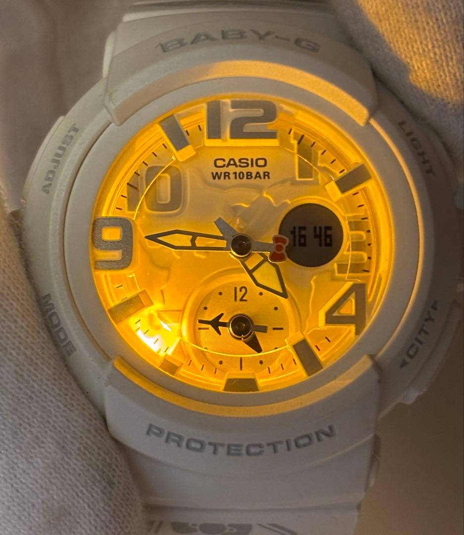 G-SHOCK/baby-G/限定/BGA-190KT/コラボ/キティ/時計/白