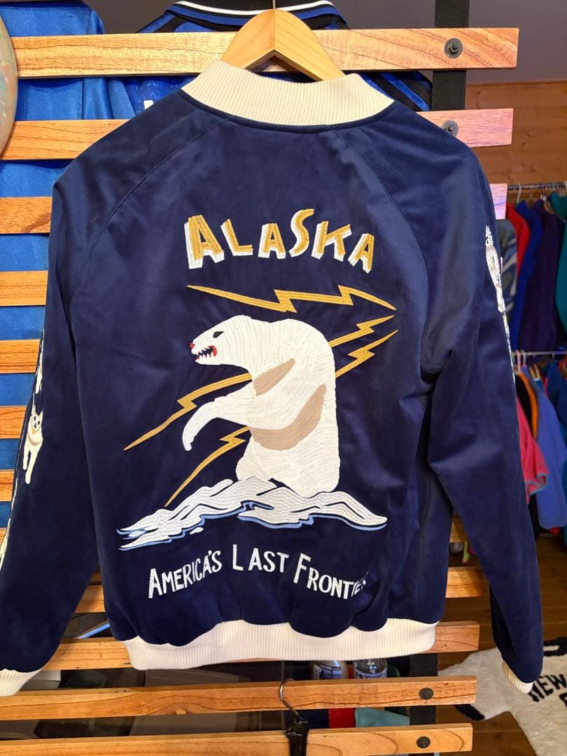 @*様 HOUSTON アラスカ スカジャン M ネイビー