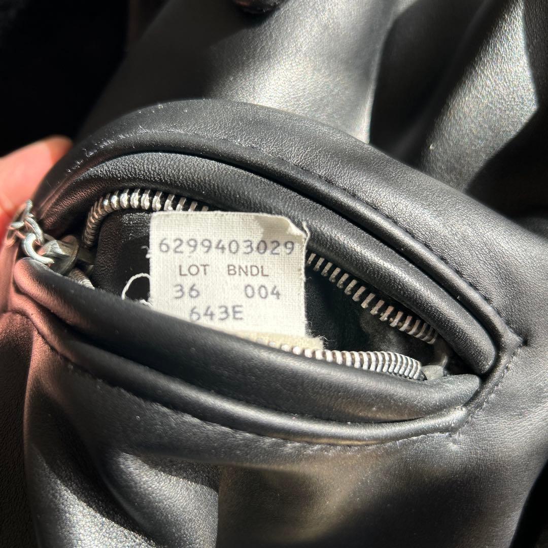 Schott ブラックレザー シングルライダースジャケット