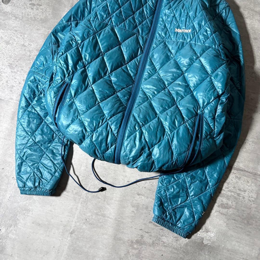 90-00s OLD Marmot ダイヤキルト パファージャケット ターコイズ