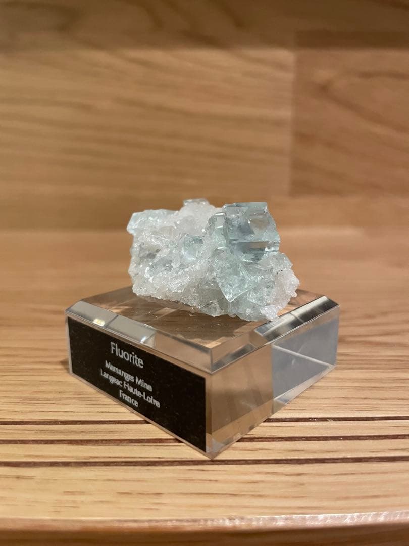 フランス産　フローライト×クォーツ　蛍石水晶　鉱物標本