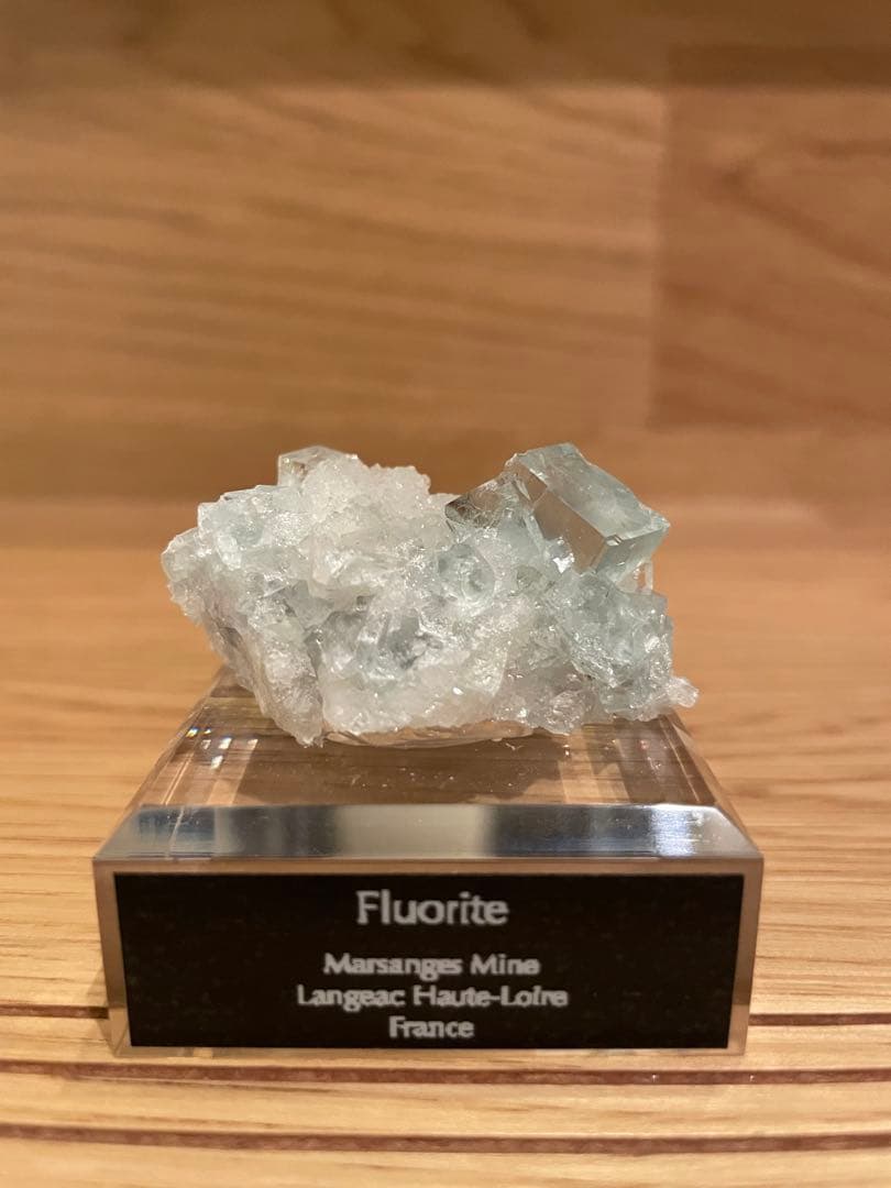 フランス産　フローライト×クォーツ　蛍石水晶　鉱物標本