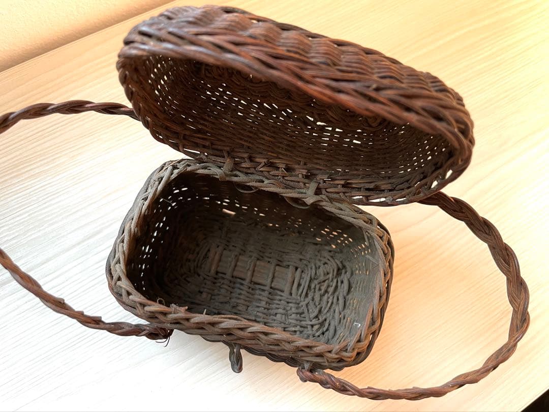 美品　フランス　アンティーク バスケット　籠　ドール パニエ　カゴ　ミニチュア