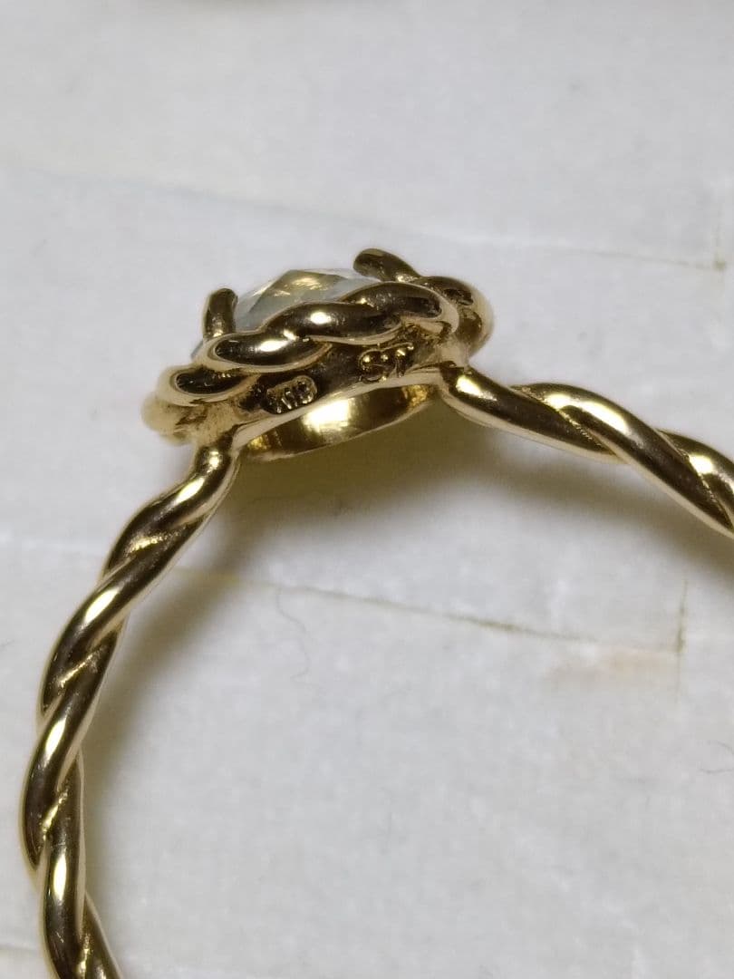 K18 サマンサティアラ　グリーンクォーツ　リング　指輪