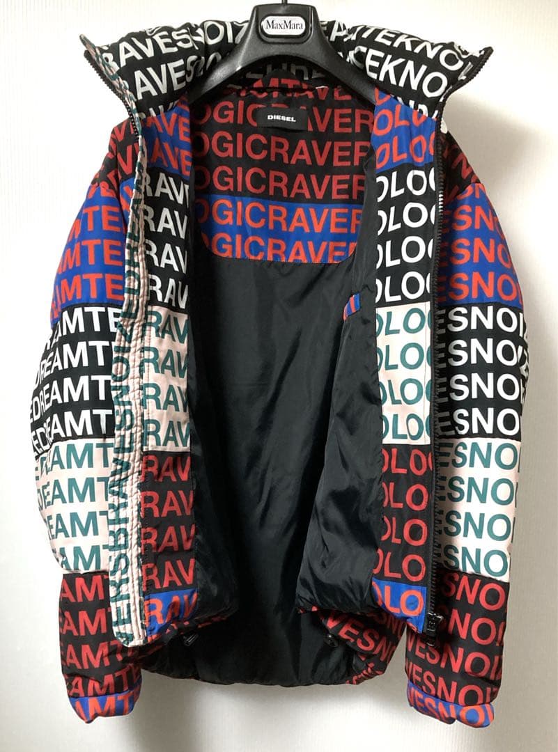 フ*ト様 DIESEL 定価約5万円 アシンメトリー カラフルダウンジャケット